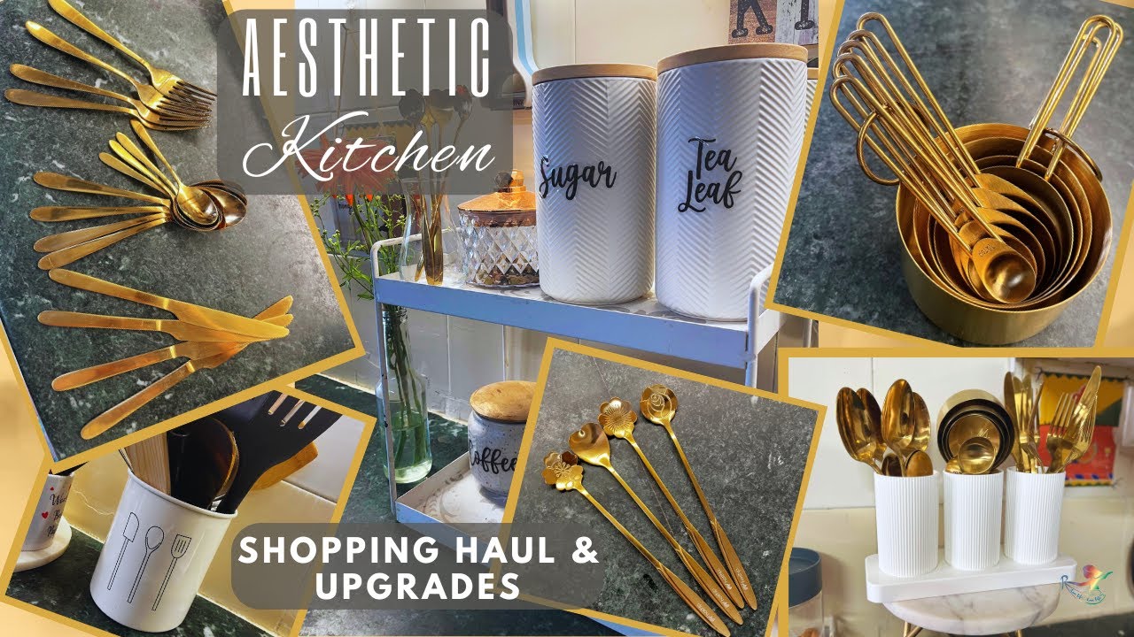 Aesthetic Kitchen Decor| New Kitchen Items Shopping Haul| Rental ...