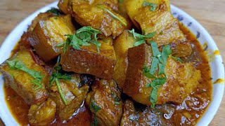 Spicy Pork Curry Recipe || Nepali Style Pork Belly Curry || Simple Pork Recipes ||