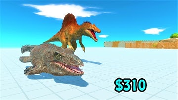 Spinosaurus Mosasaurus $310 vs random units same price ARBS Animal Revolt Battle Simulator