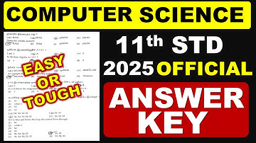 2025 11th Computer science Official Answer key - Public exam 2025 Grace Marks??? Pass or Fail