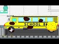 Kids School Bus Car Wash Cartoon Video For Children