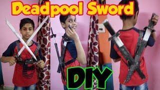 How to make Deadpool sword with  newspaper | Deadpool talwar and holster DIY | NEWS PAPER SWORD