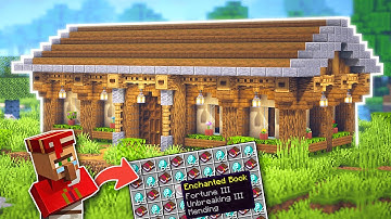 Minecraft 1.21 - How to build VILLAGER TRADING HALL • Easy Tutorial #minecraft