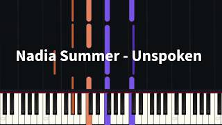 Nadia Summer - Unspoken Piano Tutorial