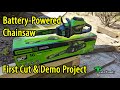 Greenworks Battery-Powered Chainsaw | Unboxing | First Cut | Demolition Project | Review