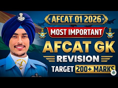 AFCAT MOST IMPORTANT TOPICS OF GK | AFCAT 2026 | AFCAT PYQS | AFCAT 01 2026 | AFCAT EXAM #afcat2026