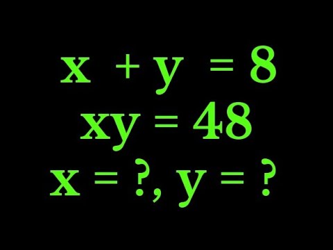 Germany | A Nice Math Olympiad Problem | Solve x=? ,y=? - YouTube