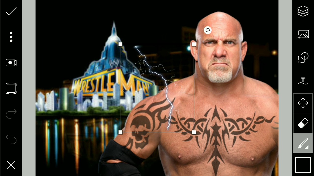 Goldberg WWE editing for wrestlemania | Easy background editing