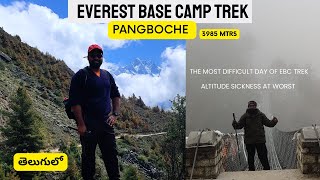 EVEREST BASE CAMP TREK | In Telugu | DAY 4 || Pangboche from Namche Bazar | Difficult Trek in EBC