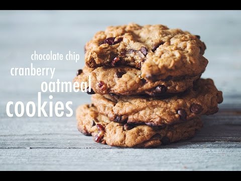 VEGAN CHOCOLATE CHIP CRANBERRY OATMEAL COOKIES | hot for food