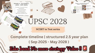 UPSC 2028 Preparation Strategy| Complete 3-Year Roadmap | Prarambh 2027| How to start as a beginner 