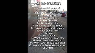 Ask me anything! #q&a #answer #questions