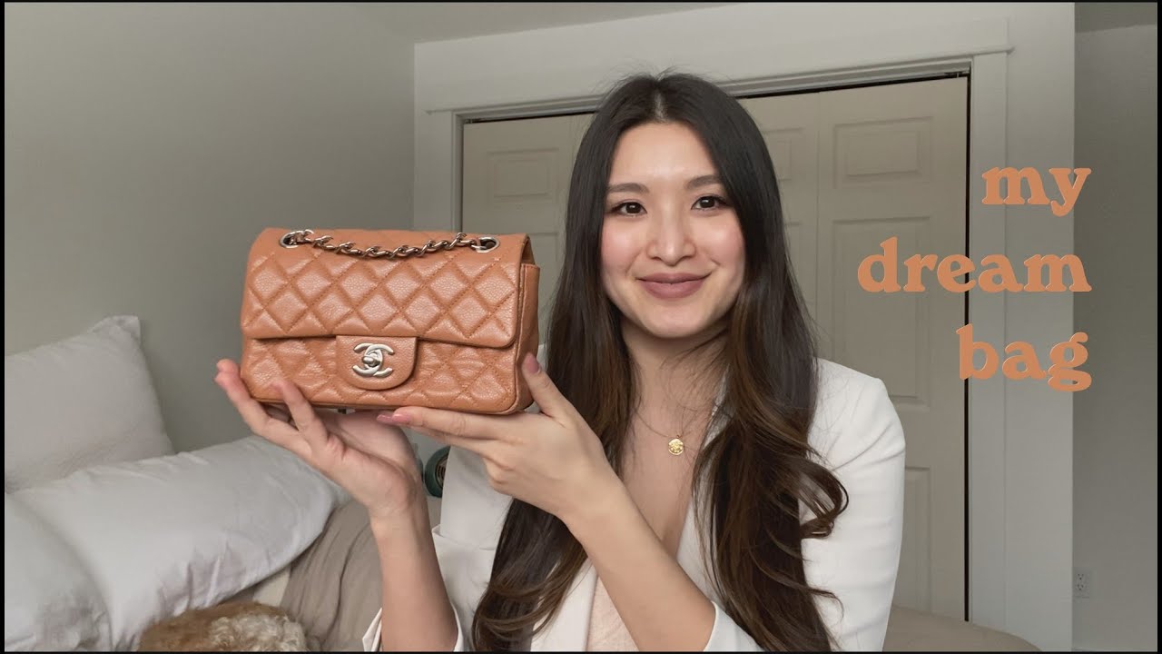 caramel chanel classic flap bag