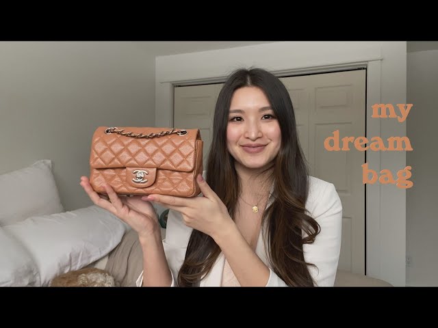 Chanel Mini Rectangular Flap with Top Handle Beige and Caramel