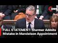 FULL STATEMENT: PM Starmer Admits Mistake in Peter Mandelson Appointment | UK Politics Crisis | AC1E