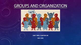Groups and Organization, Chapter Six Lecture