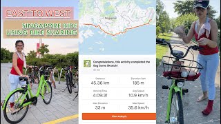 Cycle in Singapore | 46KM East to West on Bike Sharing using Anywheel! Oh-No,Oh-No Bike Memories