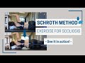 Schroth method demo  sidelying scoliosis treatment exercise
