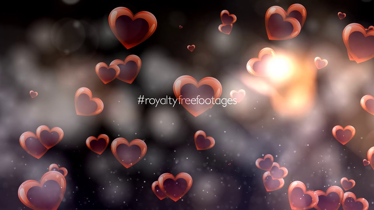 moving hearts background | love background | heart background video |  romantic background effect - YouTube