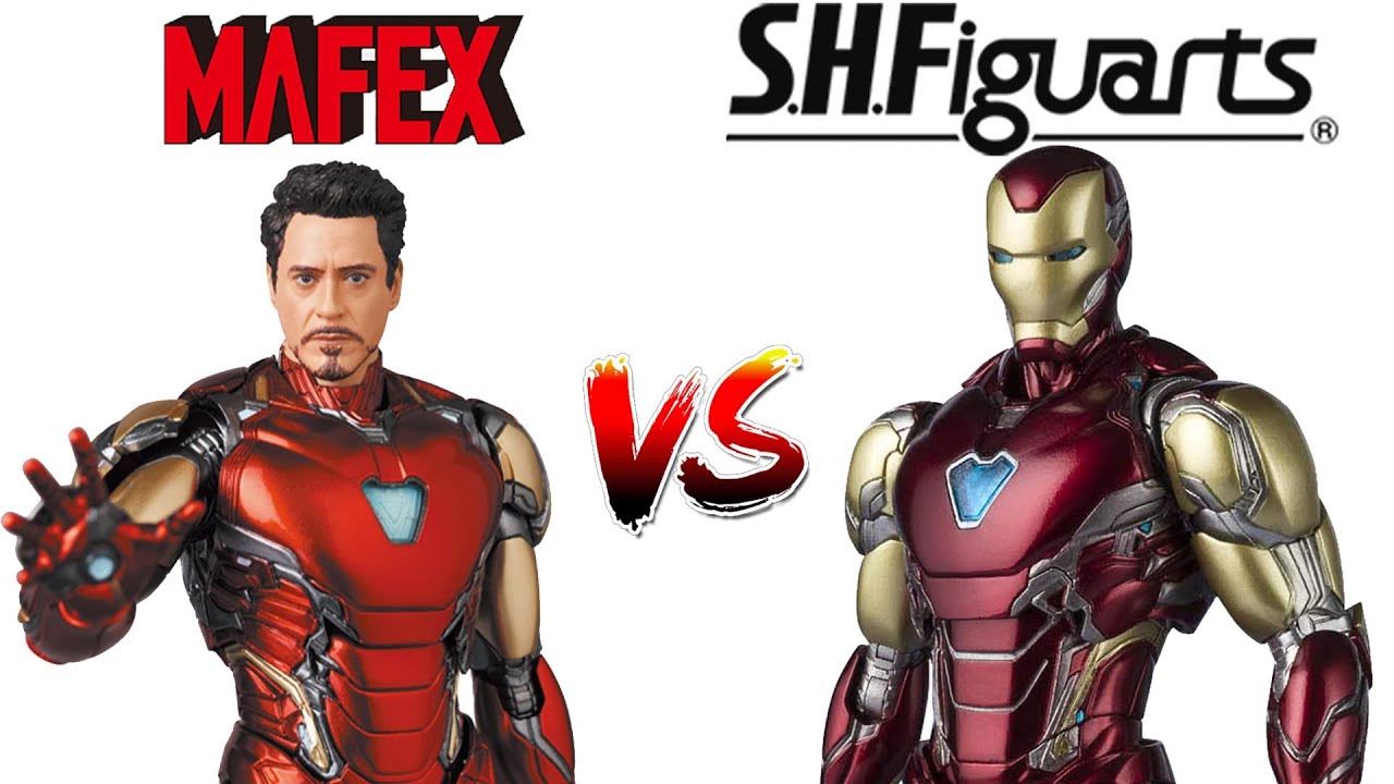 Mafex v.s S.H Figuarts Iron Man Avengers Endgame - YouTube