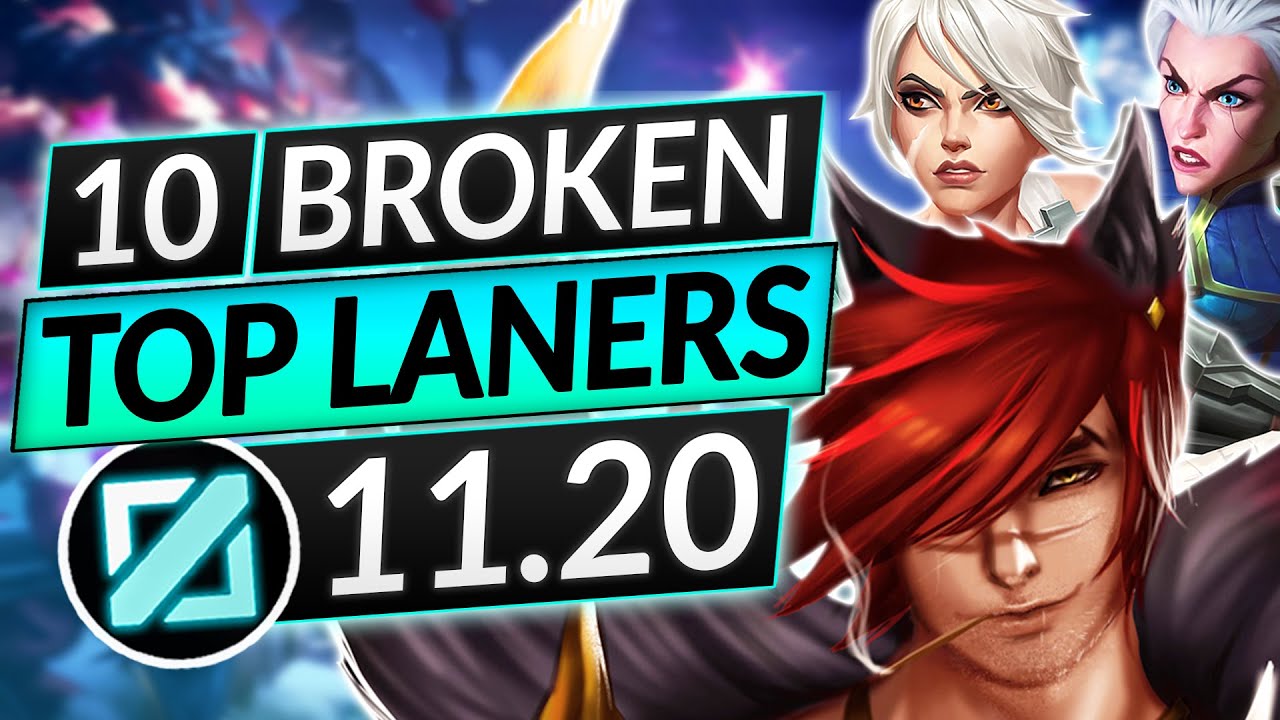 10 BEST TOP LANE Champions to MAIN and RANK UP in 11.20 Tips for