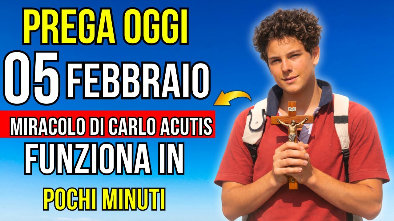 5 minuti per il tuo MIRACOLO!🙏 Solo tu, Dio e Carlo Acutis!