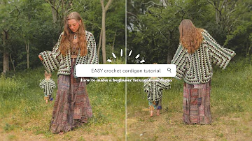 the EASIEST hexagon cardigan tutorial for beginner crochet artists 🌱🌿