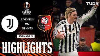 HIGHLIGHTS - Juventus vs Rennes | UEFA Europa League - J3 Fase de Liga 2026-27 | TUDN