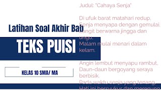 Membaca dan memahami Teks Puisi Bahasa Indonesia kelas 10 | Latihan Soal Akhir Bab