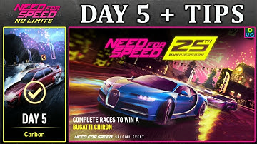 NFS No Limits | Day 5 + TIPS - Bugatti Chiron | NFS 25th Anniversary Event