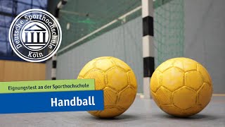 Handball - Eignungstest an der Sporthochschule