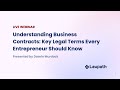 Understanding Business Contracts: Key Legal Terms Every Entrepreneur Should Know