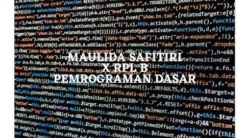 MAULIDA SAFITRI X RPL B || PEMROGRAMAN DASAR || TIPE DATA ARRAY