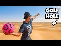 Random sports golf in the desert