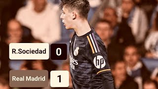 R. Sociedad 0 : 1 Real Madrid - gol tunggal Arda Guller. #football #viral #realmadrid #realsociedad