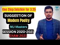 Suggestion of modern poetry nu masters exam 2021