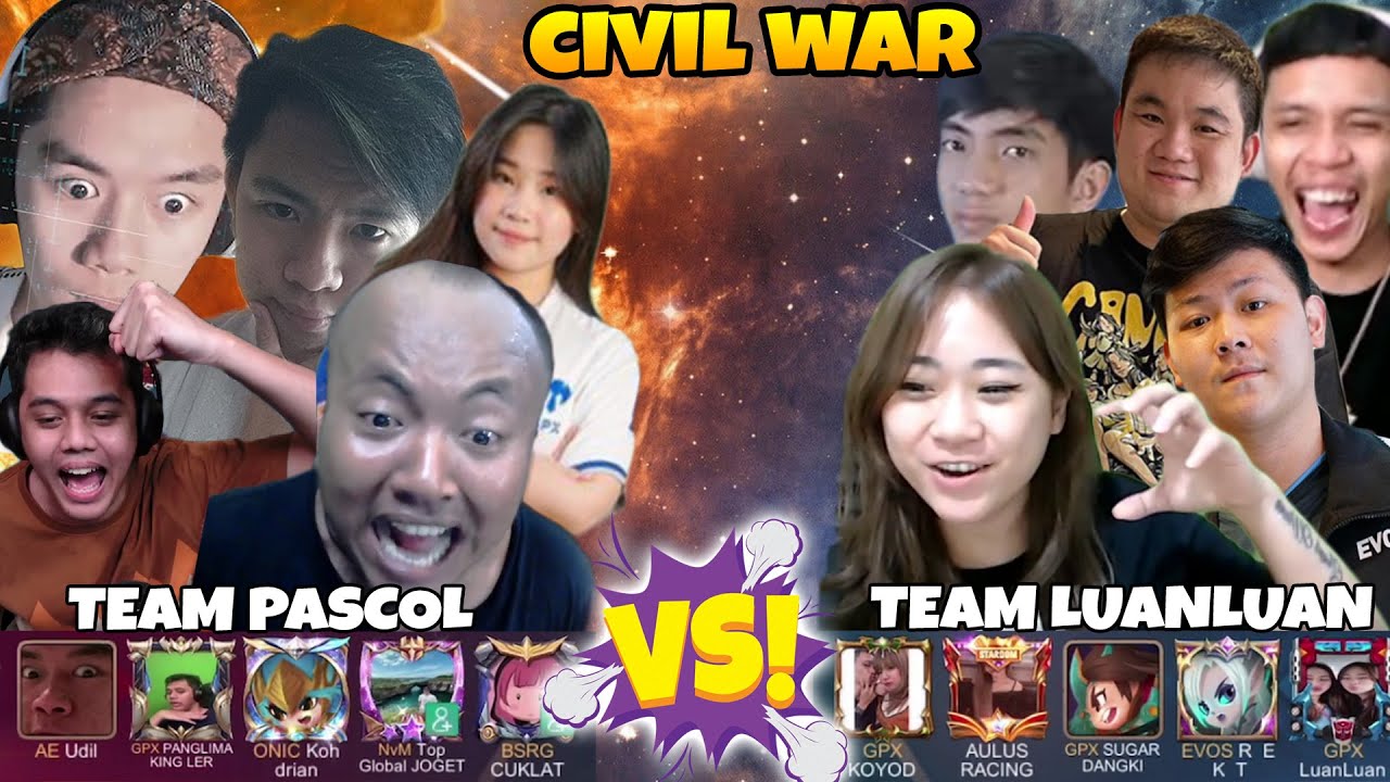 TIM BANG PASCOL VS TIM LUAN2 CIVIL WAR SEBENARNYA TERJADI!! - Mobile Legends