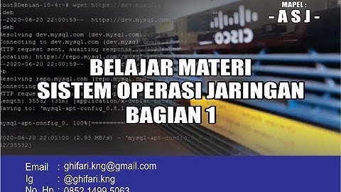 BELAJAR MATERI SISTEM OPERASI JARINGAN BAGIAN 1