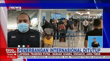 Cegah Omicron ke Indonesia, Penerbangan Internasional di Bandara Juanda Ditutup #iNewsSiang 18/12