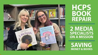 HCPS Book Repair: 2 Media Specialists on a Mission!
