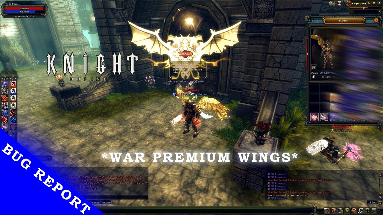 [Knight Online] War premium wings bug
