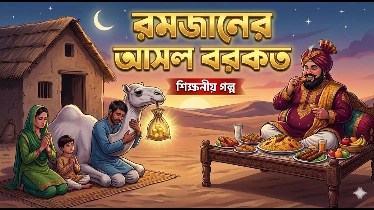 রমজানে অনাহারে থাকা গরীবের ঘরে আল্লাহর গায়েবি সাহায্য! 😭 | Islamic Story Bangla