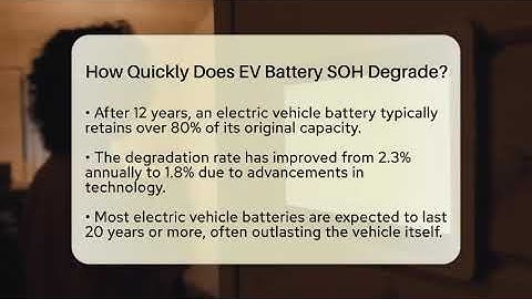 How Quickly Does EV Battery SOH Degrade? - Talking Tech Trends