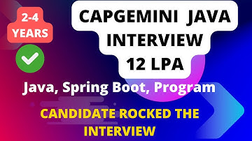 Capgemini Java Interview 3 Years Selected