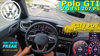 2023 Volkswagen Polo GTI DSG 207 PS CITY POV DRIVE with Fuel Consumption