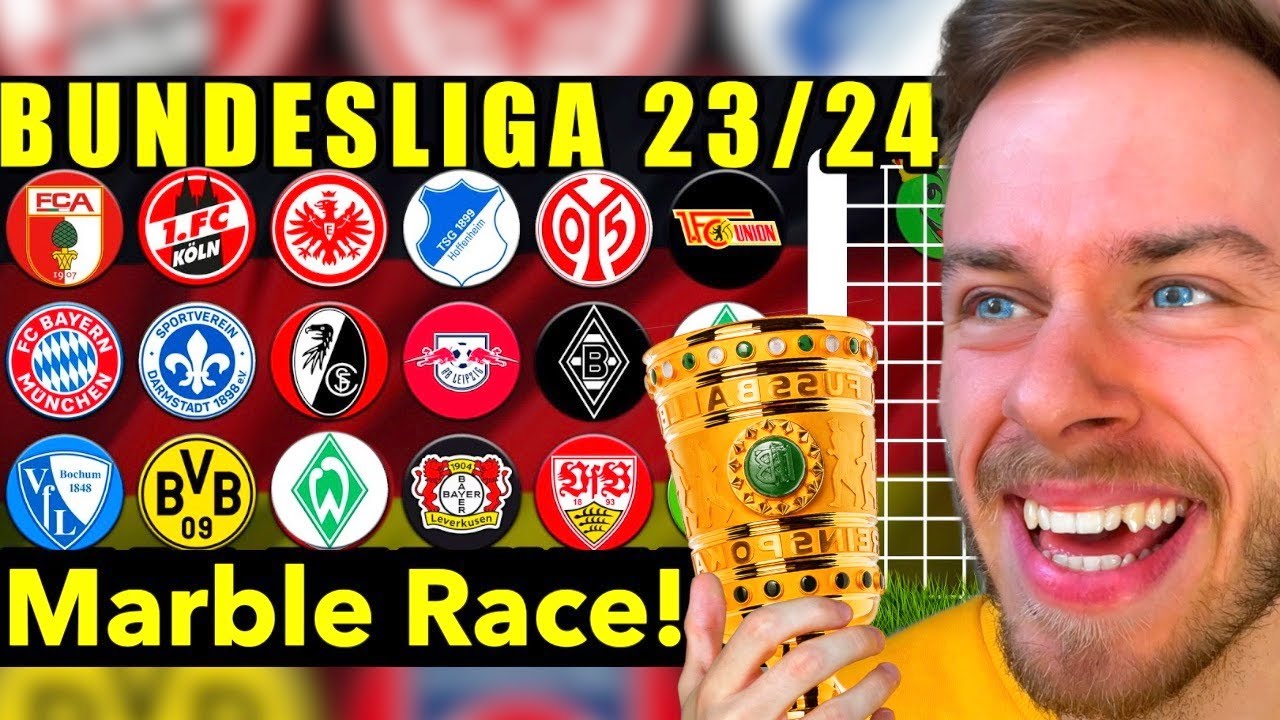 MARBLE RACE sagt die BUNDESLIGA 2023/24 voraus! 👀🏆 (sehr spannend!)