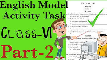Model Activity Task 6 English #modelactivitytaskclass6 #modelactivitytaskclass6english
