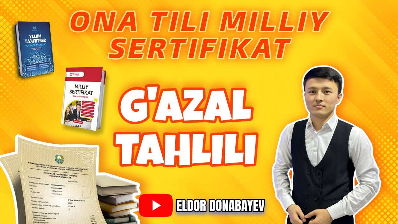 ONA TILI MILLIY SERTIFIKAT SAVOLLARI TAHLILI, G'AZAL TAHLILI 2025 ОНА ТИЛИ МИЛЛИЙ СЕРТИФИКАТ DTM