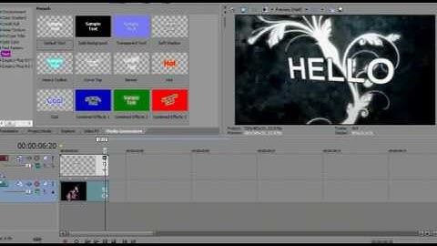 Sony Vegas Tutorial; Text Effect 1