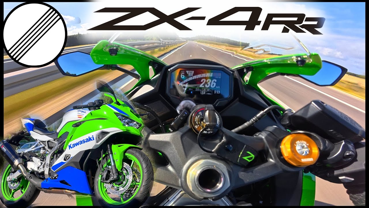 16,000 RPM Madness!! Kawasaki ZX-4RR Top Speed on the Autobahn